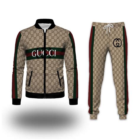 brown web gucci tracksuit|Gucci tracksuit cheap.